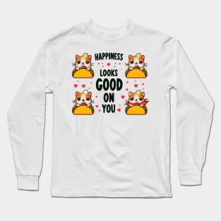 Taco Cat: A Culinary Feline Fusion Long Sleeve T-Shirt